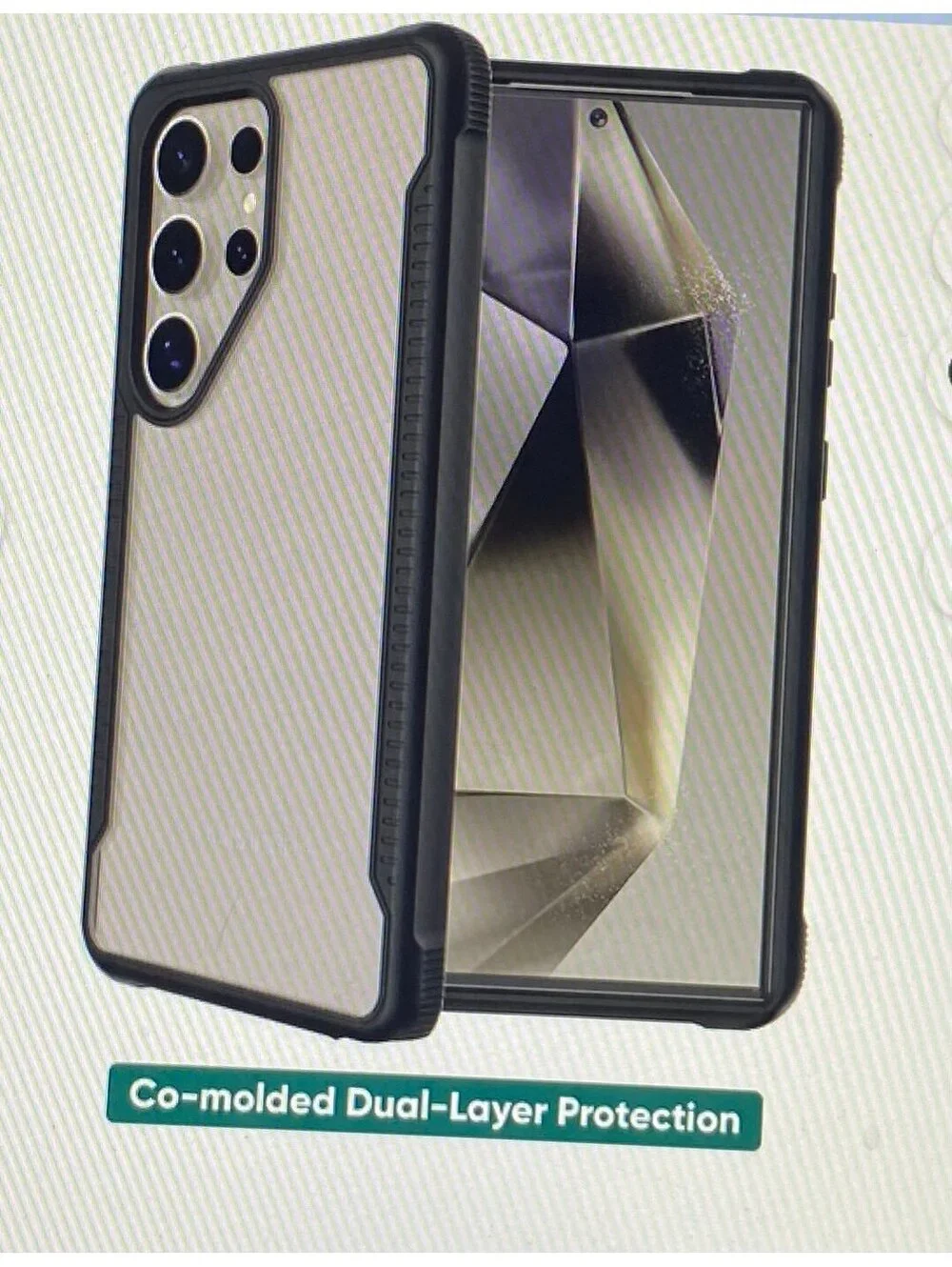 Onn Case for Samsung Galaxy S24 Ultra 5G Black/Clear